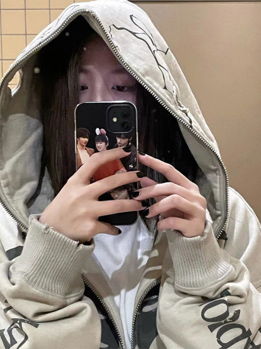 Sudadera Abrigo Holgada con Diseño Sofisticado para Otoño e Invierno - Image 10