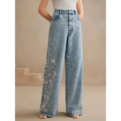 Pantalones Vaqueros Stretch Bordados para Talla Grande - Image 5
