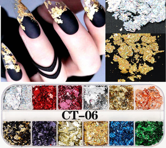 Pegatinas de Uñas Láser Efecto Espejo Candy - Diseño Sinfónico Brillante - Image 5