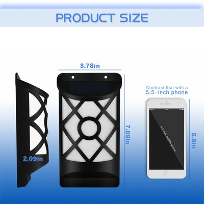 Lámpara Solar de Pared con Efecto Llama LED - Antorcha Decorativa para Jardín - Image 9