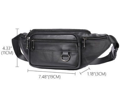Bolsa Pecho Cuero Multifuncional para Hombre con Correa Cruzada - Image 7