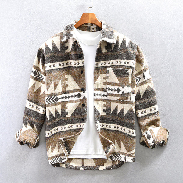 Abrigo Camisa Lana Vintage Colores Otoño Invierno para Hombre