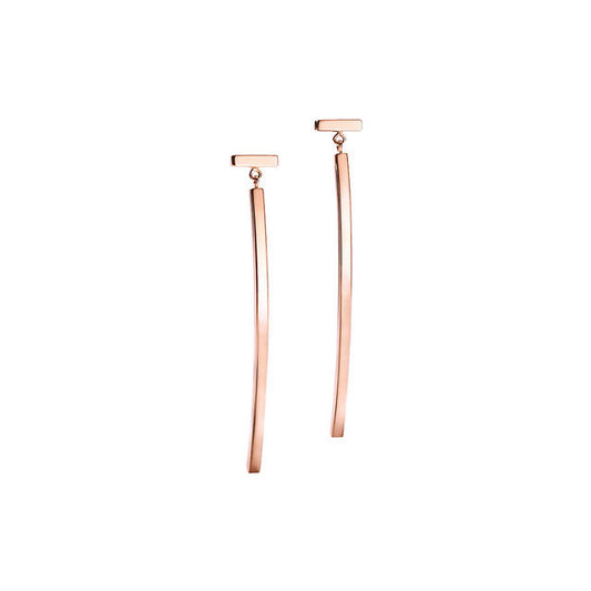 Aretes Geométricos Coreanos Largos para Mujer - Image 2
