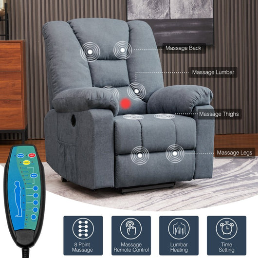 Sillón Reclinable Eléctrico Multifuncional de Masaje para Sala y Dormitorio - Image 5