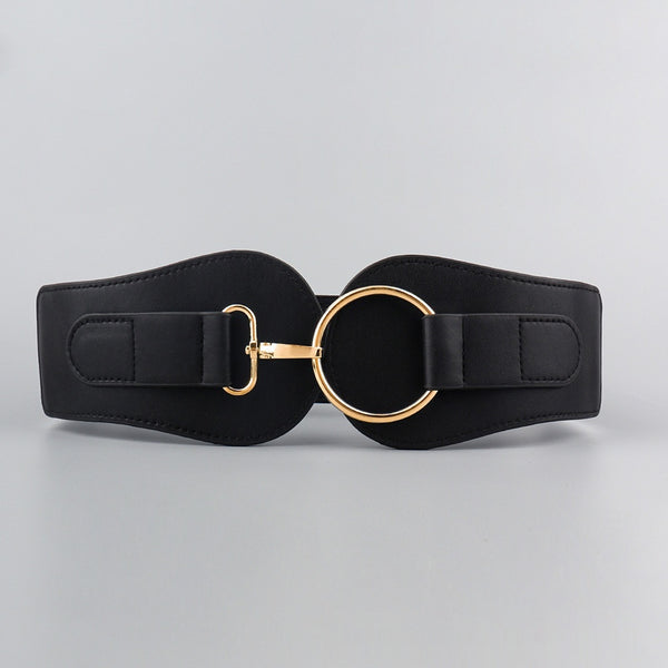 Cinturón Ancho de Cuero PU con Decoración Minimalista para Mujer - Image 5