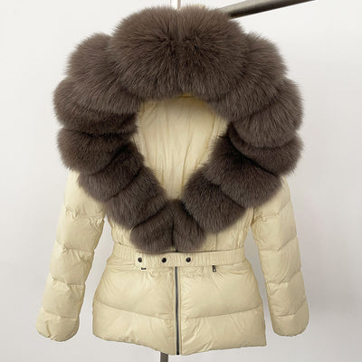 Chaqueta Acolchada Corta Ajustada para Mujer con Forro de Piel - Image 31