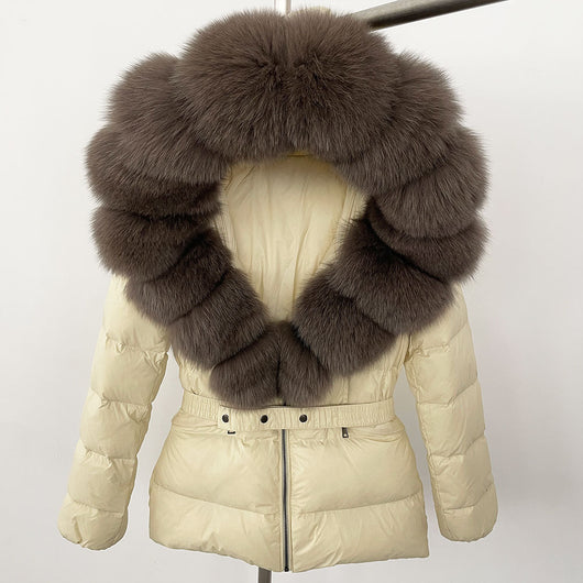 Chaqueta Acolchada Corta Ajustada para Mujer con Forro de Piel - Image 31