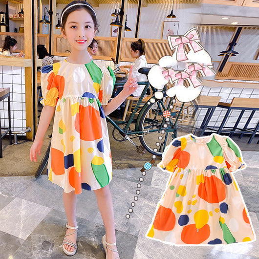 Vestido Princesa de Chifón Estilo Occidental para Niña - Image 5