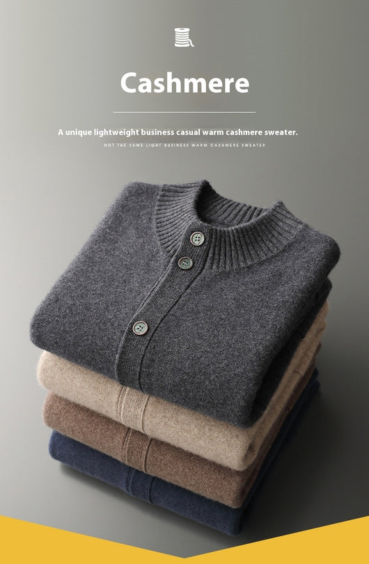 Suéter Cuello Alto Corto Tejido Grueso para Hombre - Image 22