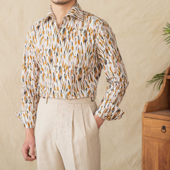 Cardigan de Algodón con Estampado Floral para Hombre