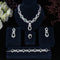 Conjunto de Joyería Elegante con Zirconia: Collar, Aretes, Pulsera y Anillo