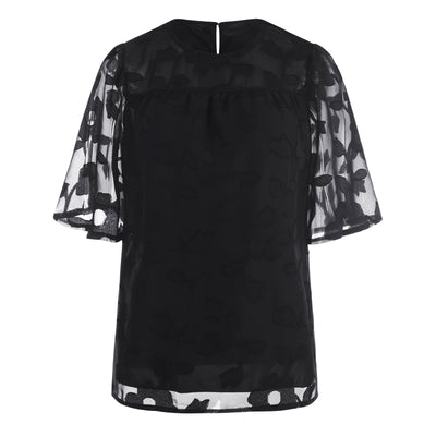Blusa Suelta con Estampado en Chifón - Image 27
