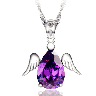 Colgante Corazón Ángel con Cristal - Image 8