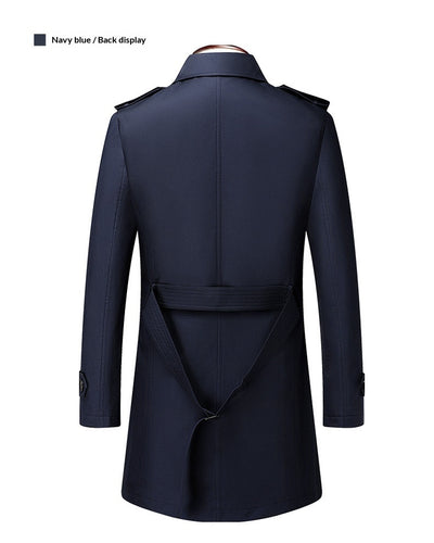 Abrigo Trinchera Doble Botonadura de Largo Medio para Hombre - Image 11