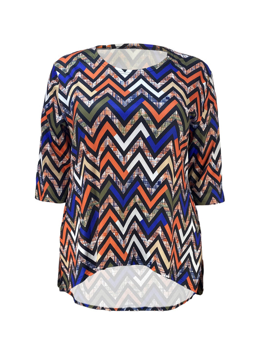 Blusa Casual Estampada Talla Grande Suelta Cuello Redondo - Image 10