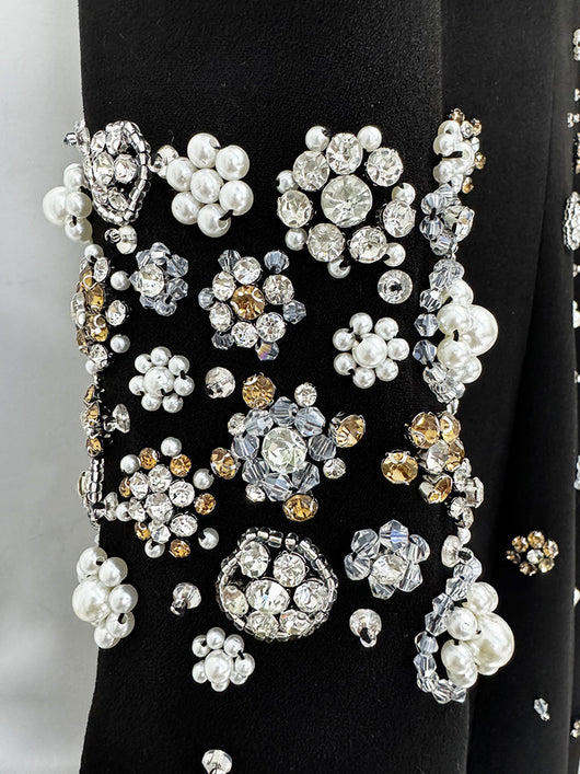 Vestido Largo Slim con Pedrería y Detalles de Alta Costura - Image 18