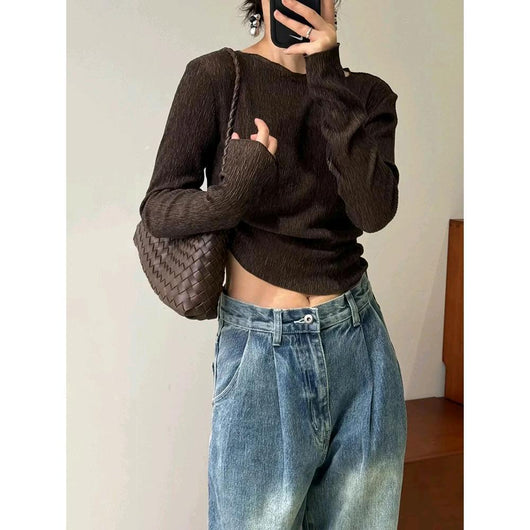Bolso Tejido de Cuero Auténtico para Mujer - Bandolera Minimalista - Image 4