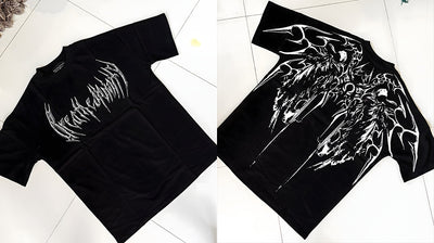 Playera Holgada de Algodón Talla Grande Estilo Oscuro - Image 8