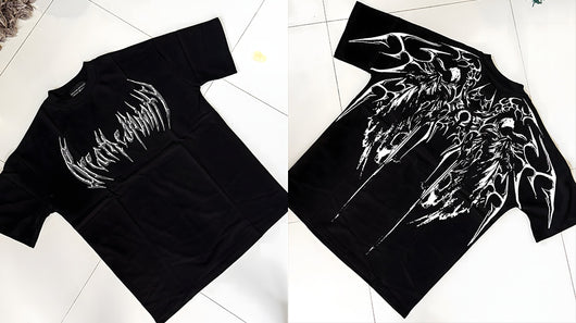 Playera Holgada de Algodón Talla Grande Estilo Oscuro - Image 8