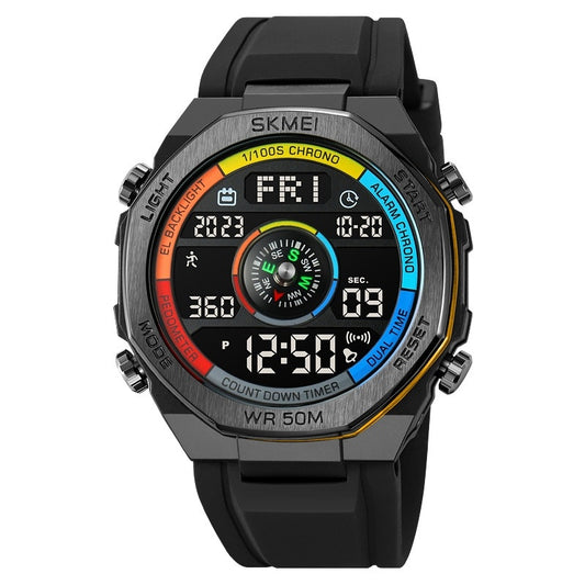 Reloj Deportivo Digital para Hombre con Brújula, Alarma y Luz Nocturna - Image 2