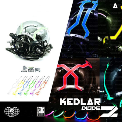 Máscara Cyberpunk LED Diodo KEDLAR - Edición DIY Personalizable