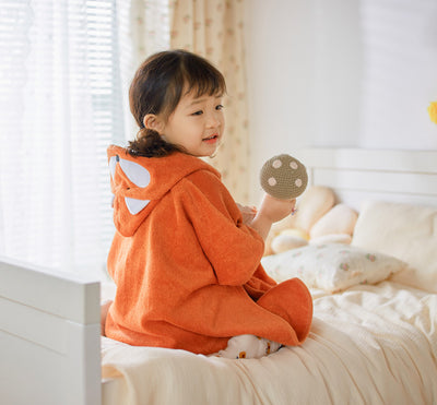 Bata Infantil con Capucha de Algodón Absorbente - Image 16