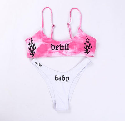 Bikini Tie Dye Multicolor con Diseño Asimétrico para Mujer - Image 13