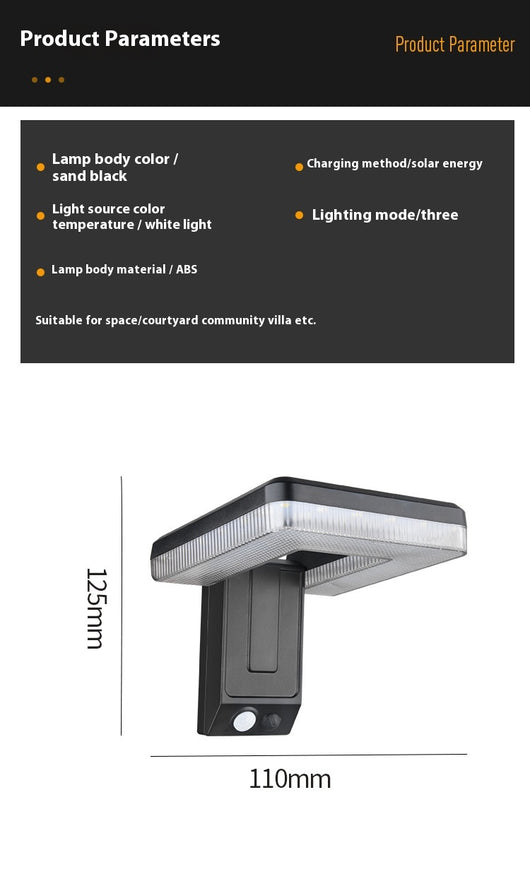 Lámpara Solar Inteligente Plegable para Muro Exterior con Sensor de Movimiento - Image 34