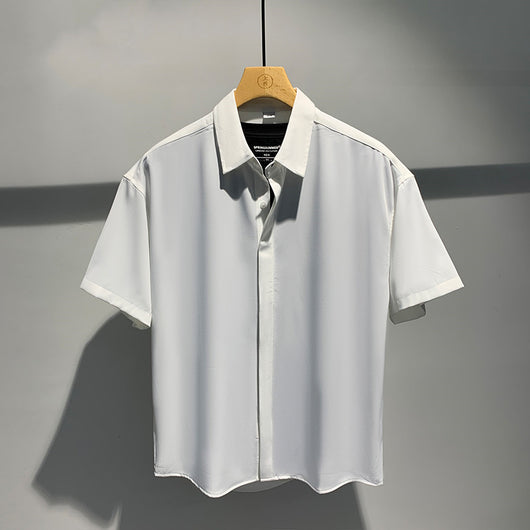 Camisa de Seda de Hielo sin Planchado para Hombre - Image 14