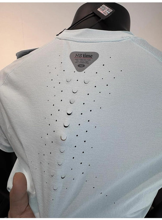 Playera Deportiva Manga Corta Perforada Secado Rápido para Hombre - Image 19