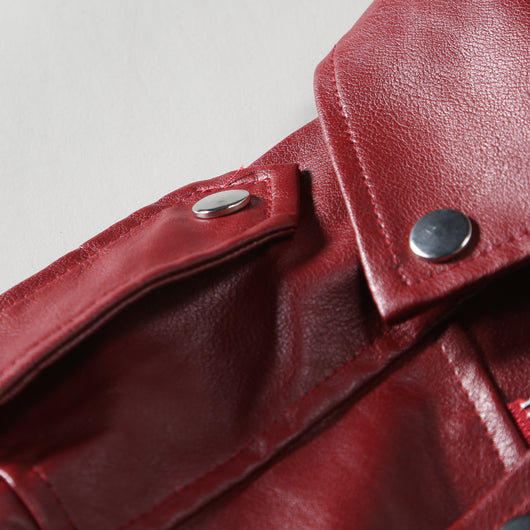 Chaqueta de Cuero Ajustada con Solapa - Image 7