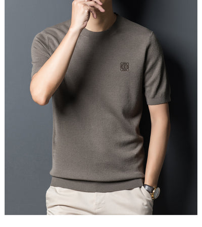Suéter Cardigan Manga Corta para Hombre - Cuello Redondo - Image 10