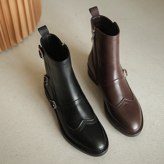 Botas Martin de Tacón Grueso para Mujer - Primavera y Otoño - Image 7