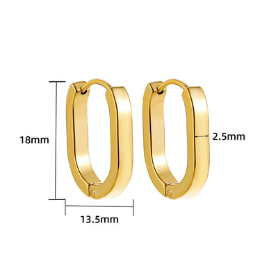 Aretes Ovalados en Acero Inoxidable con Geometría U - Image 3