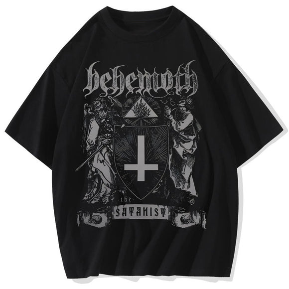 Conjunto de Camisetas Masculinas com Estampa Religiosa Hip Hop