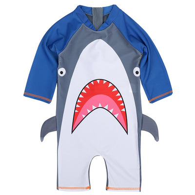 Traje de Baño Infantil Tiburón Azul con Protección Solar y Secado Rápido - Image 4