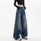 Pantalón Ancho Largo Holgado con Diseño de Guadaña