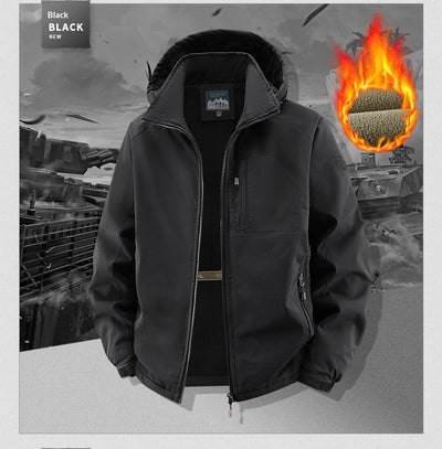 Chamarra Acolchada para Hombre con Capucha Desmontable y Forro Polar - Image 11