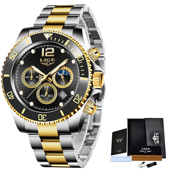 Reloj Deportivo para Hombre Cronógrafo Multifunción Resistente al Agua
