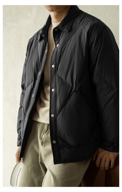 Chaqueta de Invierno Acolchada para Hombre con Cuello Tipo Camisa - Image 13