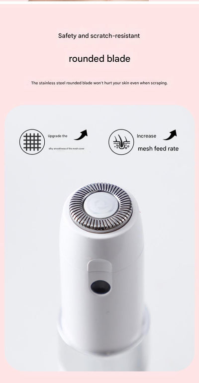 Two white and silver electric shavers for painless, full-body hair removal, featuring a detachable and washable blade head. - Image 18