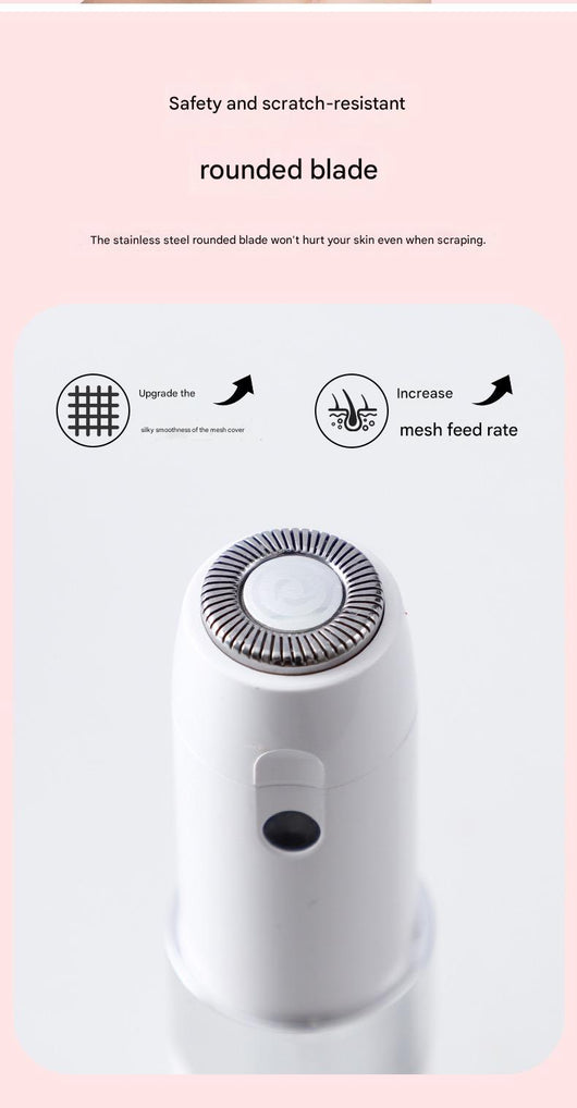 Two white and silver electric shavers for painless, full-body hair removal, featuring a detachable and washable blade head. - Image 18