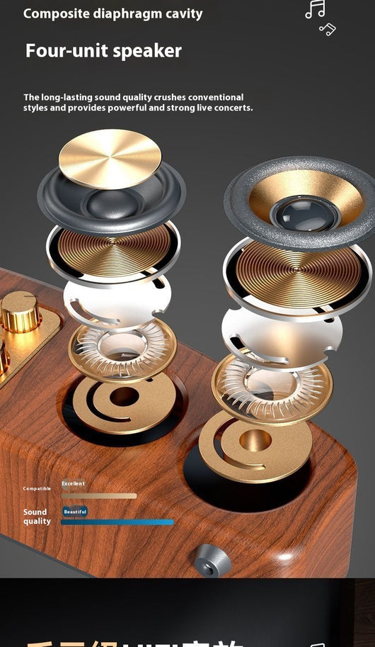 Parlante Bluetooth Portátil Estilo Retro - Image 9