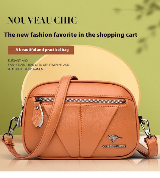 Bolso Bandolera Redondo de Cuero Genuino - Versátil y Elegante - Image 28