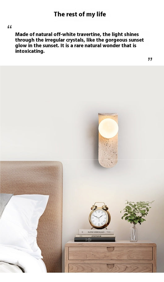 Lámpara de Pared Estilo Piedra Cave para Mesita de Noche - Image 7