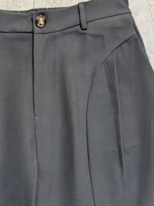 Pantalones Machete de Cintura Alta y Pierna Ancha para Hombre - Image 11
