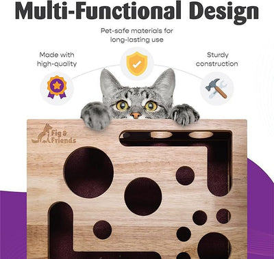 Juguete Laberinto de Madera Maciza para Gatos - Entretenimiento Interactivo - Image 9