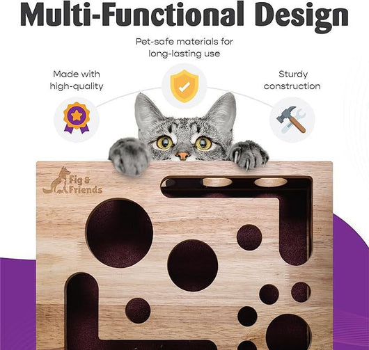 Juguete Laberinto de Madera Maciza para Gatos - Entretenimiento Interactivo - Image 9