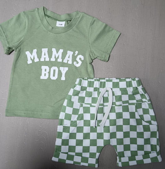 Conjunto Dos Piezas: Short y Blusa Cuello Redondo a Cuadros - Image 8