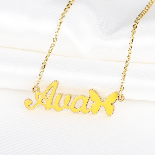 Collar Personalizado con Nombre en Inglés para Mujer - Tendencia Fashion